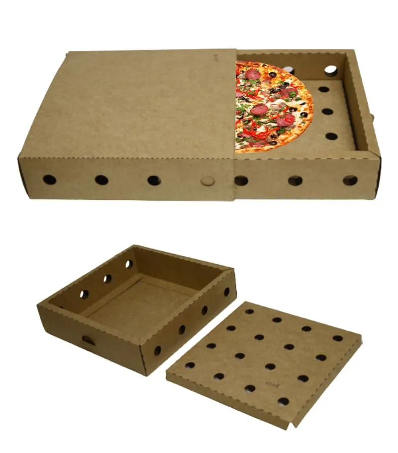 5 x 5 x 1.5 Inch Brown Kraft Paper Pizza Box